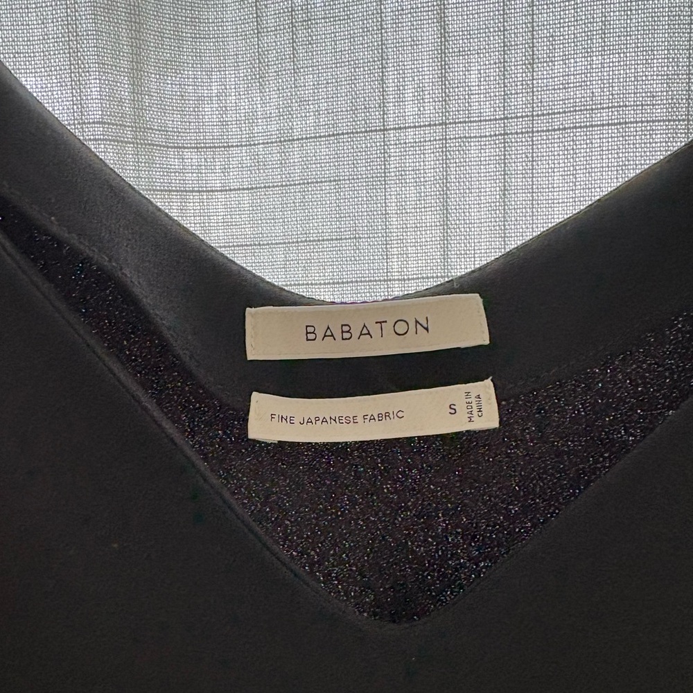 Babaton Japanese Fabric Black Slip Dress S | Midi